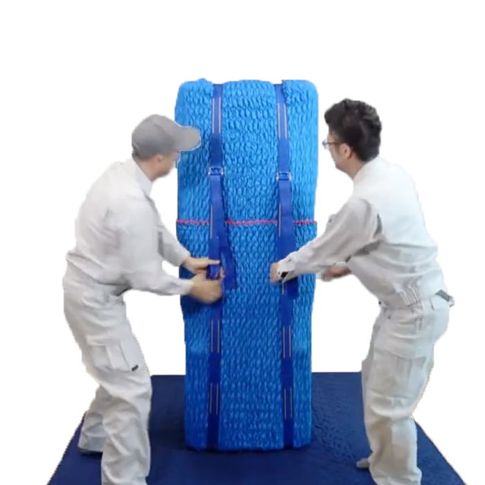 日本製アサヒ フィットカバー(ゴム入りパッド)110M 1枚(梱包用品 養生資材 引越し用品 引越資材 蛇腹形状) 表生地:青色・ 裏生地: - 3